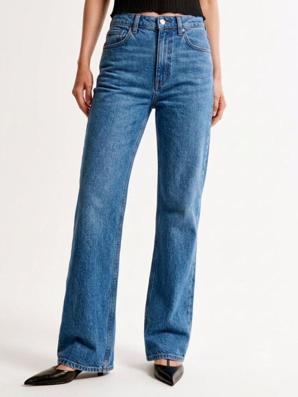 Abercrombie & Fitch The 90s Relaxed Jean High Rise Blue 30 Medium Regular